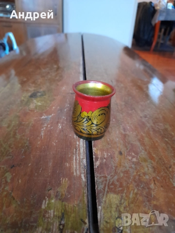 Стара Руска дървена чаша,хохлома #11