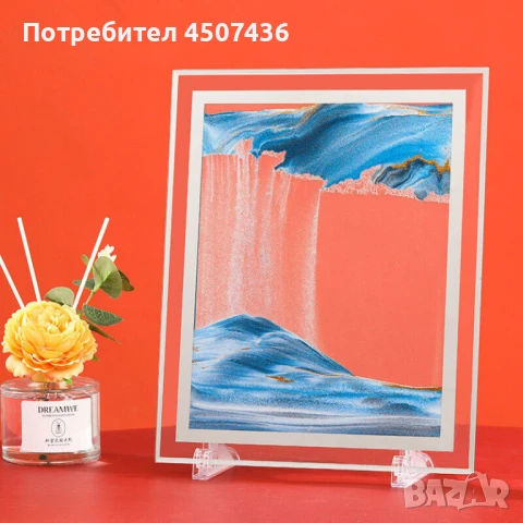 Стъклен пясъчен арт-Стояща динамична 3D картина с движещ се пясък, декорация за дома и офис, снимка 14 - Декорация за дома - 50797252
