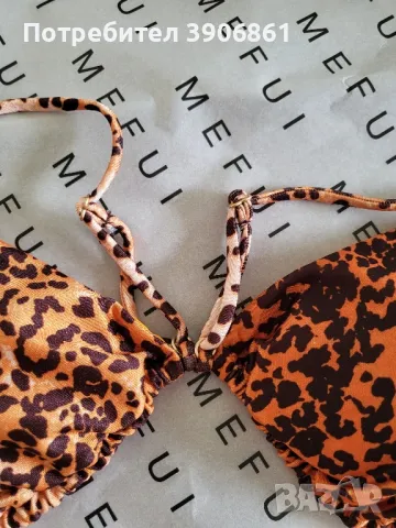 Италиански бански от две части тип триъгълник - тигров десен, снимка 7 - Бански костюми - 49461490