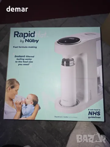 Уред за приготвяне на бебешки шишета Nuby RapidHot, предварително зададени обеми и температура, бял, снимка 8 - Прибори, съдове, шишета и биберони - 50287639