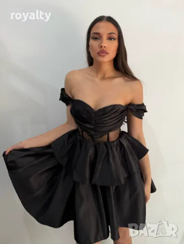 Елегантна черна дамска рокля , снимка 6 - Рокли - 50268042