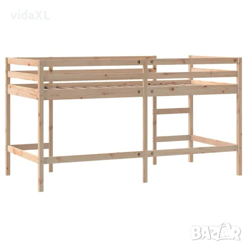 vidaXL Детско високо легло със стълба, 80x200 см, бор масив, снимка 7 - Спални и легла - 56148156