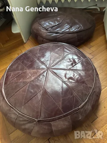 Кожени табуретки, снимка 2 - Антикварни и старинни предмети - 48113140