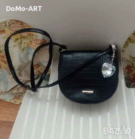 Малка чанта с животински принт Черна, снимка 4 - Чанти - 53744391