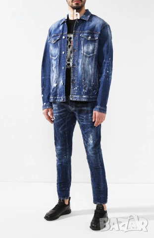 Дънково яке Dsquared2, снимка 4 - Якета - 53721251