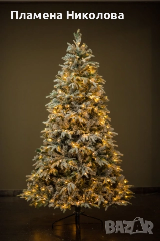 Коледна елха с вградени лампички по връхчетата, снимка 5 - Декорация за дома - 52634976