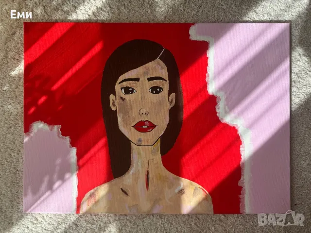 Абстрактна картина 50х70, снимка 6 - Картини - 36997936