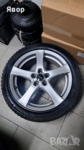 Джанти Борбет със зимни гуми 17 5x112 като нови  