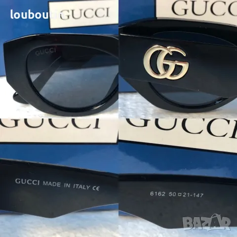 GUCCI с лого 1:1 дамски слънчеви очила котка 2 цвята, снимка 5 - Слънчеви и диоптрични очила - 47680826