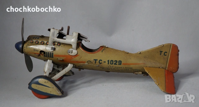 1930 Tippco Немска метална механична играчка модел самолет, снимка 2 - Колекции - 53197625