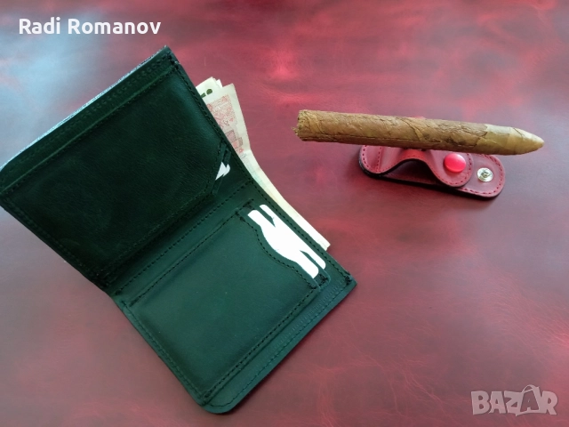 Ръчно изработен мъжки кожен портфейл , снимка 4 - Портфейли, портмонета - 52050088