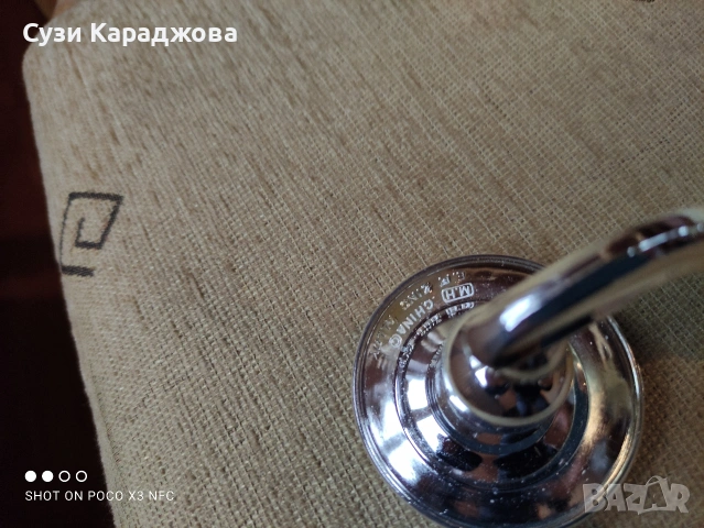 Посребрен метален свещник, снимка 5 - Антикварни и старинни предмети - 53251013