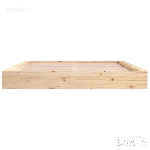 vidaXL Рамка за легло 160x200 см масивно дърво, снимка 4 - Спални и легла - 56148054