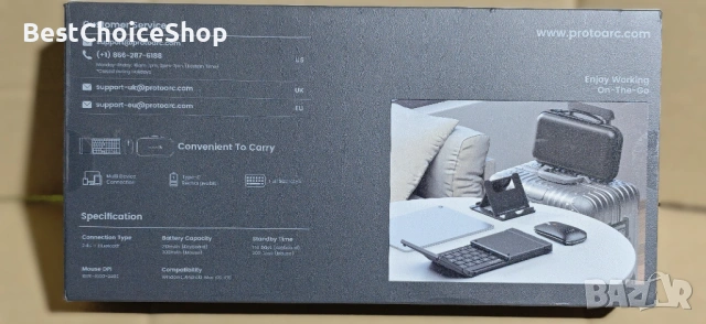 Комплект сгъваема безжична клавиатура и мишка ProtoArc XKM01. , снимка 2 - Клавиатури и мишки - 53102194