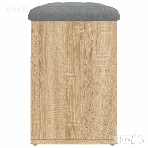 vidaXL Пейка за обувки, сонома дъб, 82x32x45,5 см, инженерно дърво, снимка 7 - Маси - 56148144
