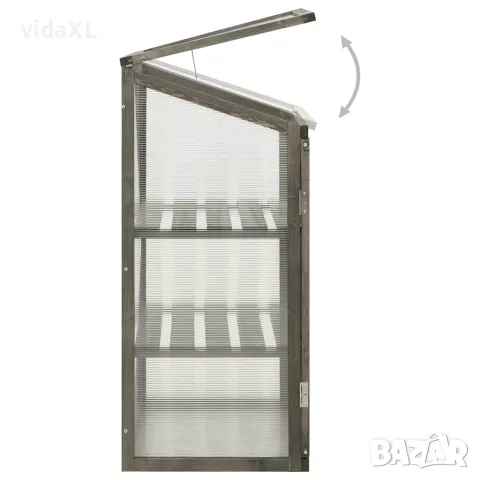 vidaXL Оранжерия, 60x45x100 см, чамово дърво, снимка 3 - Оранжерии - 56146666