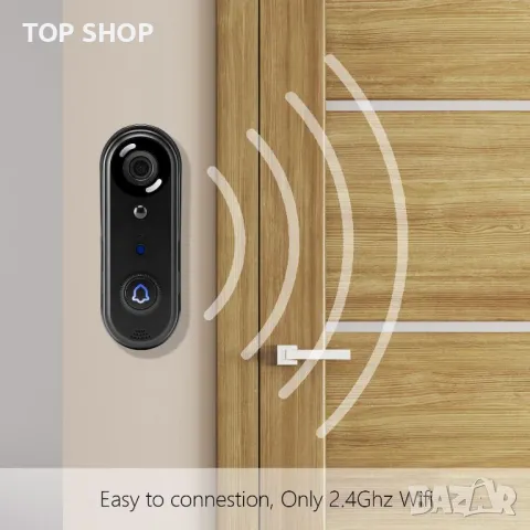 Безжична видео камера - звънец 1080P, 32 GB SD/безплатно 12 месеца облачно съхранение, IP66, снимка 4 - HD камери - 49566523