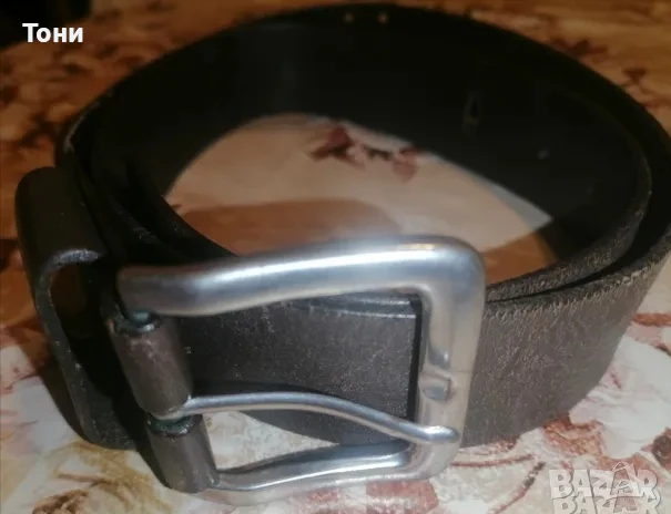 Мъжки Колан Изцяло от Естествена Кожа като Нов 110см 