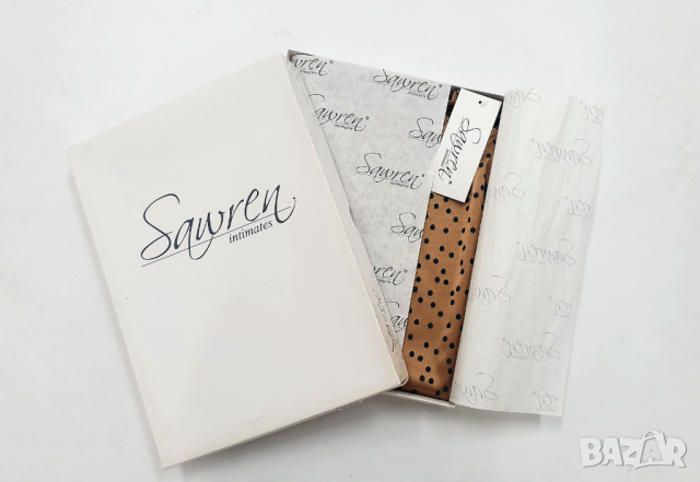 Комплект от златист корсаж и боксерки марка Sawren - L, снимка 4 - Бельо - 28660174