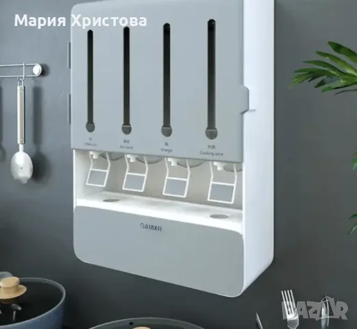 Стенен кухненски диспенсър за съхранение и лесен достъп до продукти