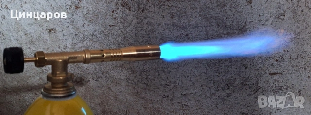 Горелка с флакон мап газ 385гр. темп. над 2100°C. Топене, спояване, подгрев. Италия произход , снимка 4 - Други машини и части - 53563882