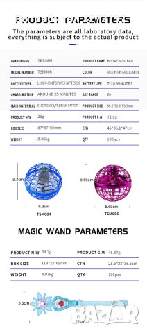 Летяща топка Spinner Играчка Въртящa се на 360° мини НЛО със светлина,USB зареждане, снимка 9 - Електрически играчки - 40921012