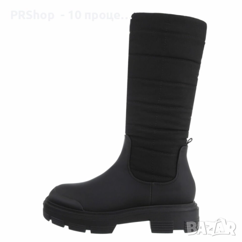 Дамски високи ботуши, черни, снимка 1