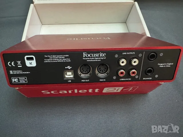 Focusrite Scarlett 2i4 2-in/4-out USB audio interface, снимка 3 - Други - 56301431
