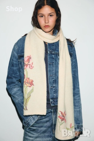 Шал с вълна на Zara , снимка 3 - Шалове - 53812939