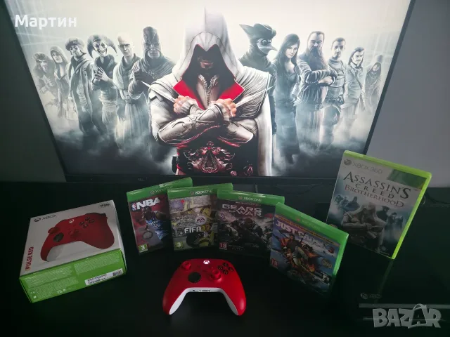 Xbox One 500GB + нов оригинален контролер + 5 игри | Пълен комплект – 149,99 €, снимка 2 - Xbox конзоли - 56260738