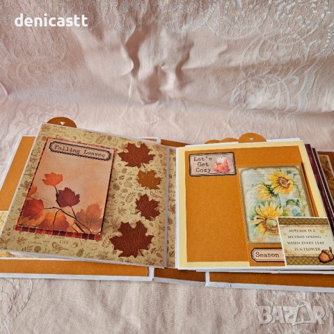 Ръчно изработен албум Есен , снимка 5 - Декорация за дома - 51300659