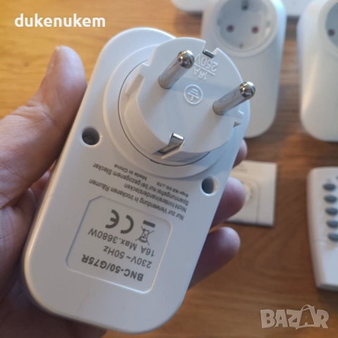 Комплект безжични контакти – 5 броя + 2 дистанционни, 3680 W, обхват 30 м, снимка 10 - Друга електроника - 53372332