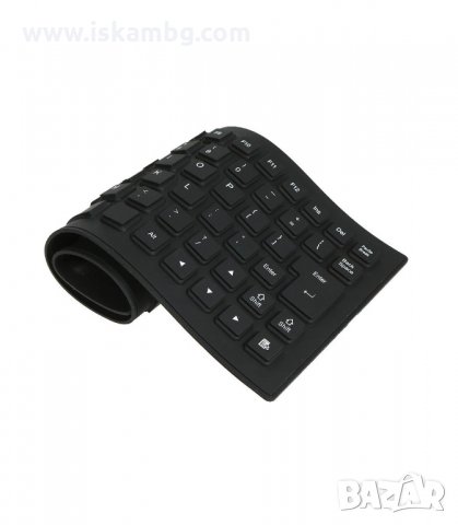 КЛАВИАТУРА, СИЛИКОНОВА, УСТОЙЧИВА НА ЗАЛИВАНЕ, ПРАХ И УДАРИ, USB ЧЕРНА - код 0081, снимка 5 - Клавиатури и мишки - 34116375