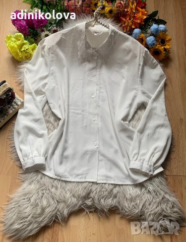 Елегантна бяла риза, снимка 1 - Ризи - 40977773