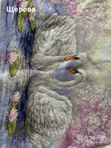 Гоблен - Езеро с лебеди, снимка 2 - Гоблени - 50678950