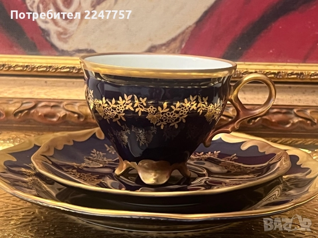 Троен сет порцелан Lichte Kobalt, снимка 2 - Антикварни и старинни предмети - 52771210