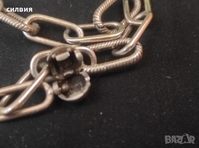 дамска сребърна гривна Пандора , снимка 5 - Гривни - 48023410
