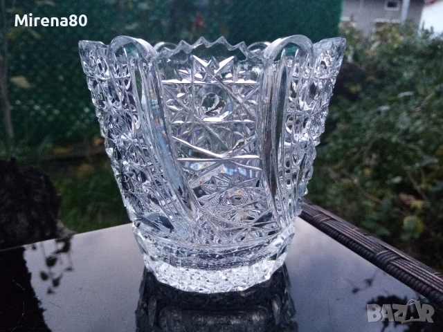 * Bohemia * - кристална ледарка / бонбониера !, снимка 5 - Антикварни и старинни предмети - 52554200