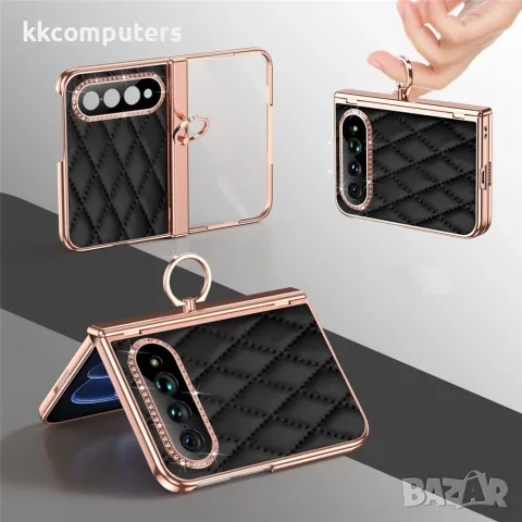 Xiaomi 18 Fold Кожен Калъф с Пръстен Държач и Стъкло – 5 цвята