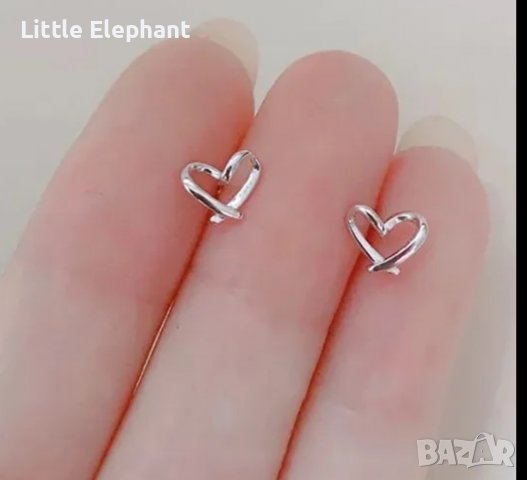 Sale Сребърни обеци,tiny little hearts, колекция"Hearts"/нови
