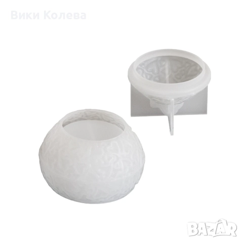 Силиконов Молд за Декоративен Съд / Кашпа с Капак, снимка 6 - Форми - 52701813
