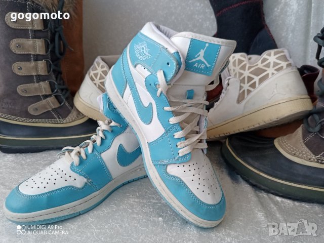 Nike® AIR Jordan® унисекс маратонки кецове баскет кецове, синьо белите Nike® AIR Jordan®, 39 - 40, снимка 17 - Маратонки - 44244312