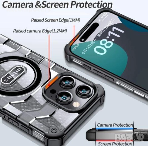 Калъф Wlons Hard Armor с MagSafe / Черен-прозрачен / за iPhone 17 Air 6.6 Баркод : 3133281, снимка 3 - Калъфи, кейсове - 52526357