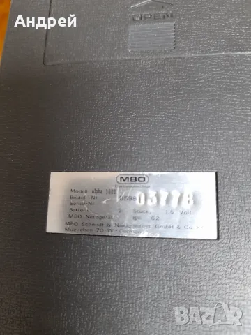 Стар калкулатор MBO alfa 3000, снимка 5 - Други ценни предмети - 47868090