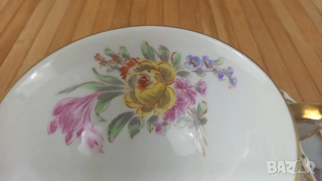 Ръчно рисувана порцеланова чаша за кафе, снимка 3 - Чаши - 50586974