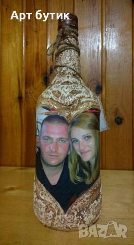 Арт бутилки за подарък за Юбилей , снимка 2 - Други - 52587601