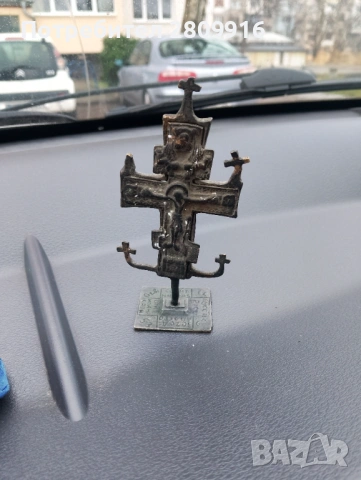 Автентичен възрожденски бронзов просфор 1860г., снимка 11 - Антикварни и старинни предмети - 53241820