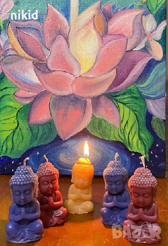 3D Буда силиконов молд форма калъп фондан шоколад гипс смола свещ гипс смола, снимка 4 - Форми - 36224129