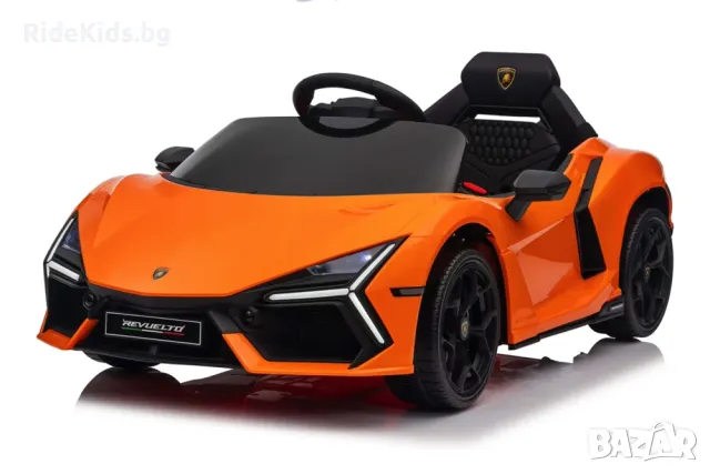 Lamborghini Revuelto 12V - Детска акумулаторна кола, Оранжева, EVA гуми