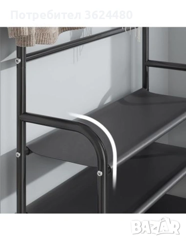 Етажерка за обувки+закачалки за дрехи 4070, снимка 4 - Други стоки за дома - 53231549